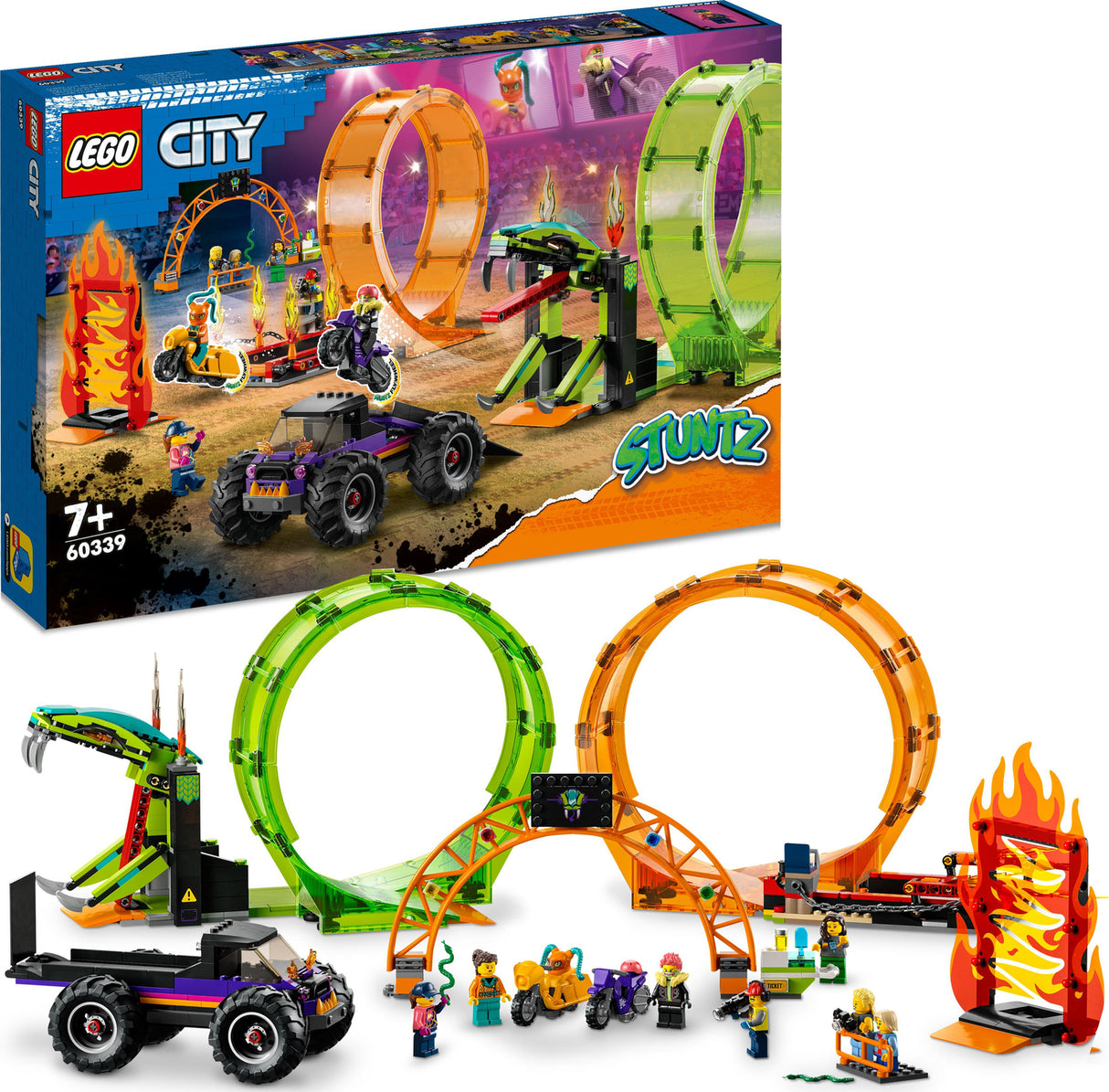 60339 Stuntz Double Loop Stunt Arena Set - LEGO City - Pickup Only