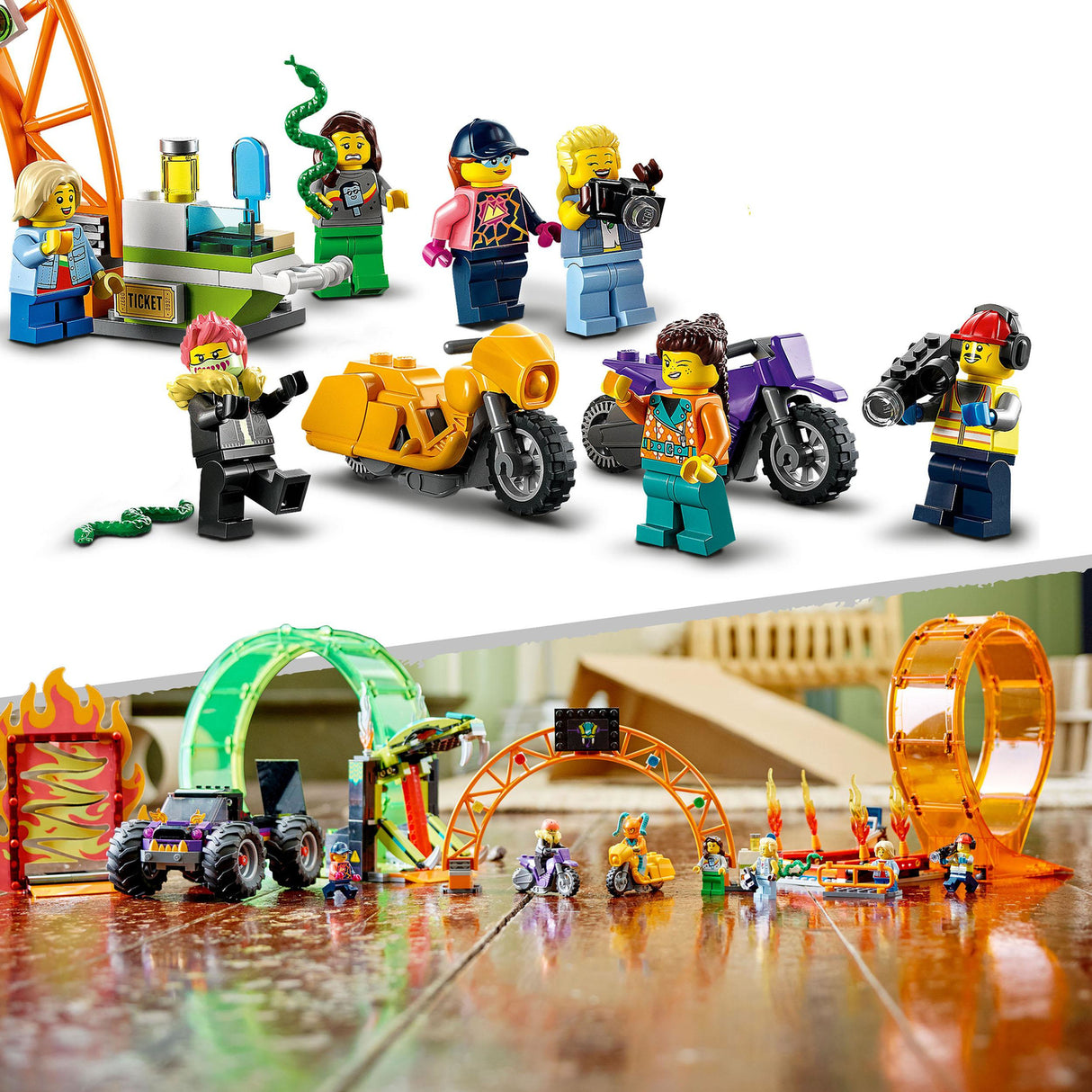 60339 Stuntz Double Loop Stunt Arena Set - LEGO City - Pickup Only