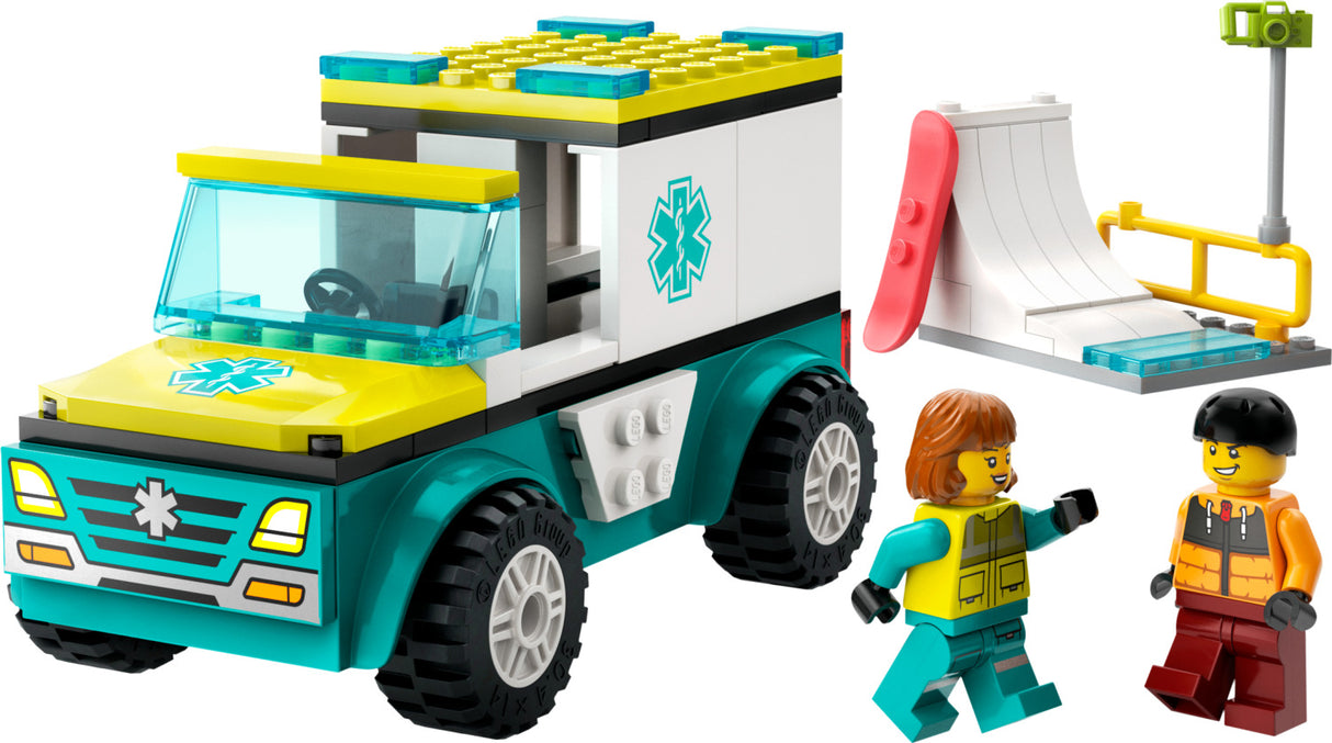 60403 Emergency Ambulance and Snowboarder - LEGO City