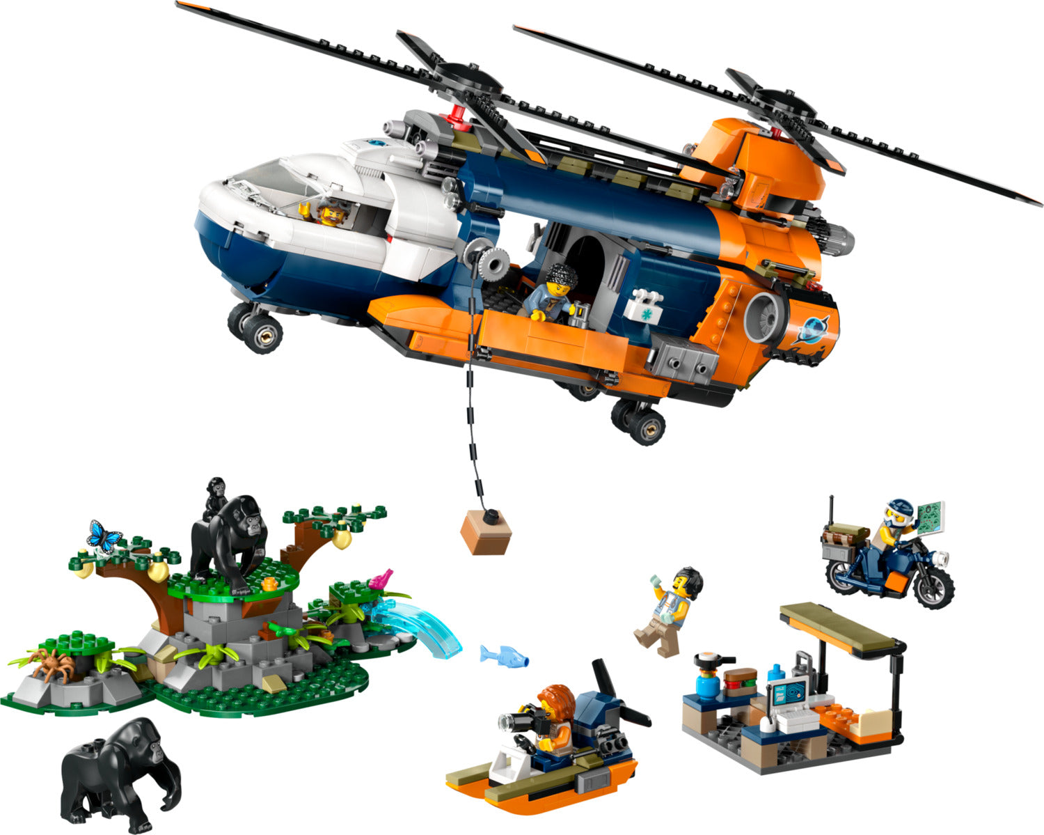 60437 Jungle Explorer Helicopter at Base Camp - LEGO City - Pickup