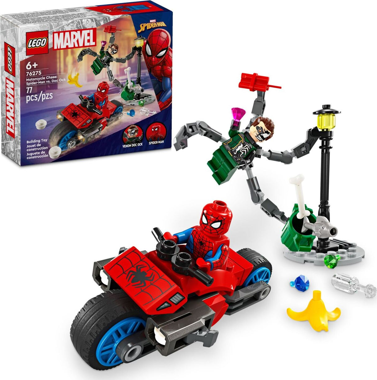 76275 Motorcycle Chase: Spider-Man vs. Doc Ock - LEGO Marvel