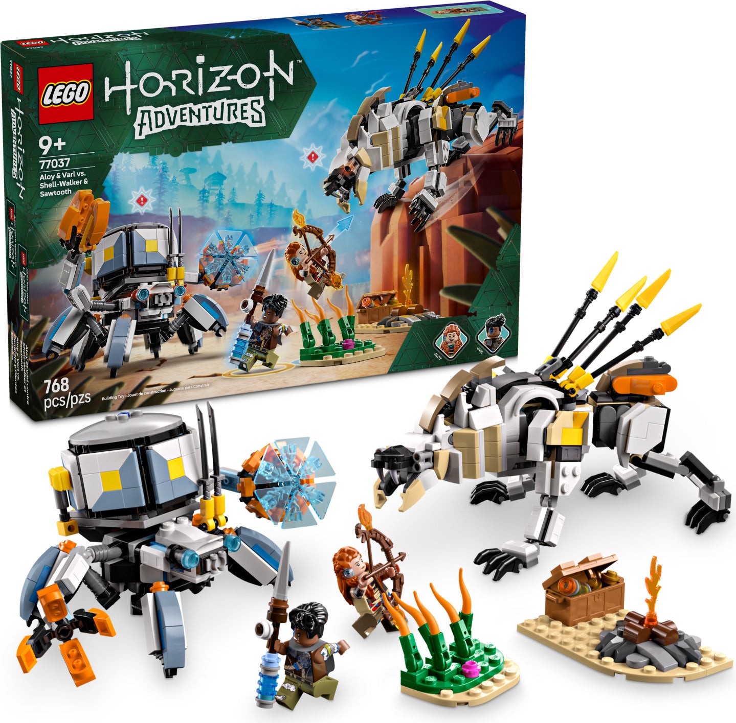 77037 Aloy & Varl vs. Shell-Walker & Sawtooth - LEGO Horizon