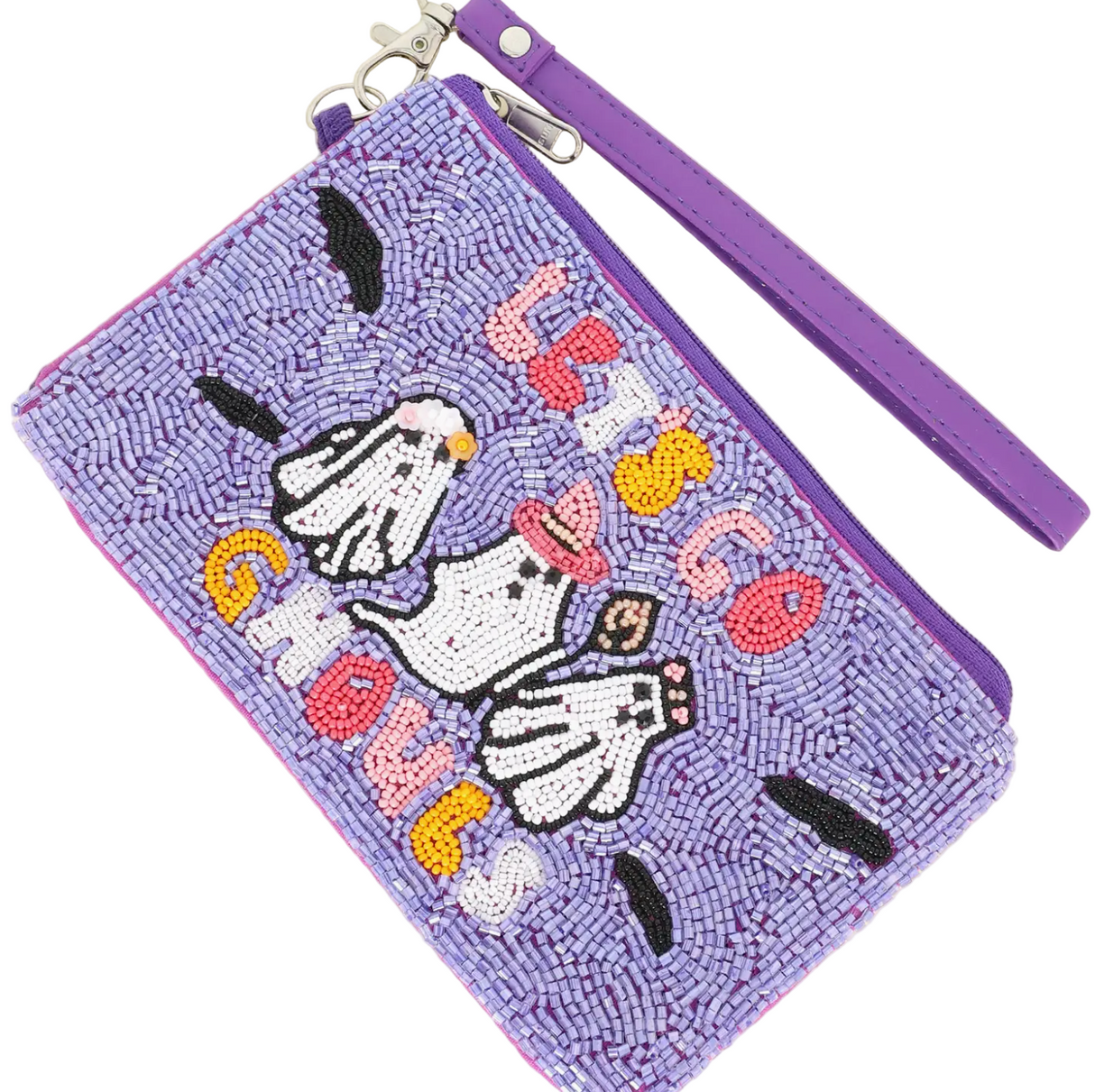 "Let's Go Ghouls" Beaded Halloween Wristlet