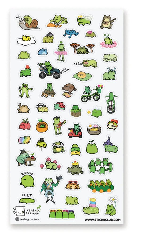 Little Frogs Sticker Sheet Stickii
