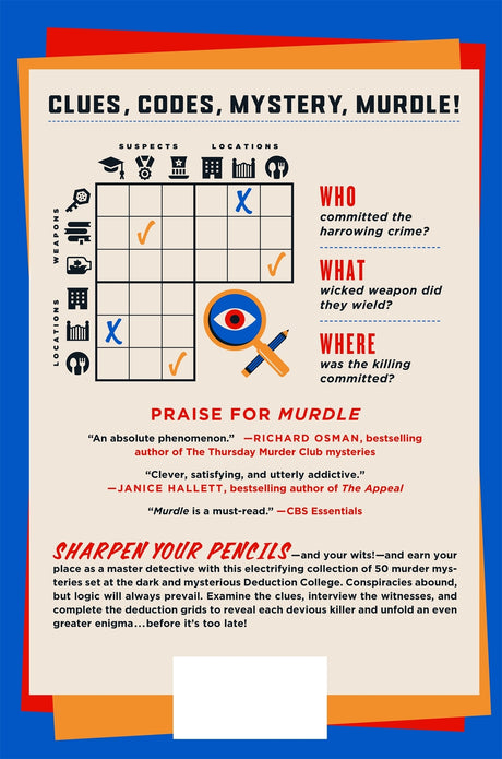Murdle: The School of Mystery: 50 Seriously Sinister Logic Puzzles