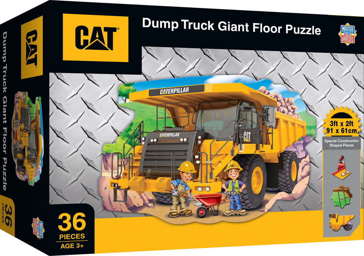 36 Piece Caterpillar Dump Truck Shaped Floor Puzzle MasterPieces Puzzle Co.