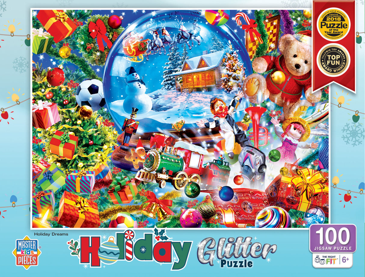 Holiday Dreams 100 Piece Glitter Puzzle