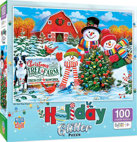 Holiday - On the Tree Farm 100 Piece Glitter Puzzle