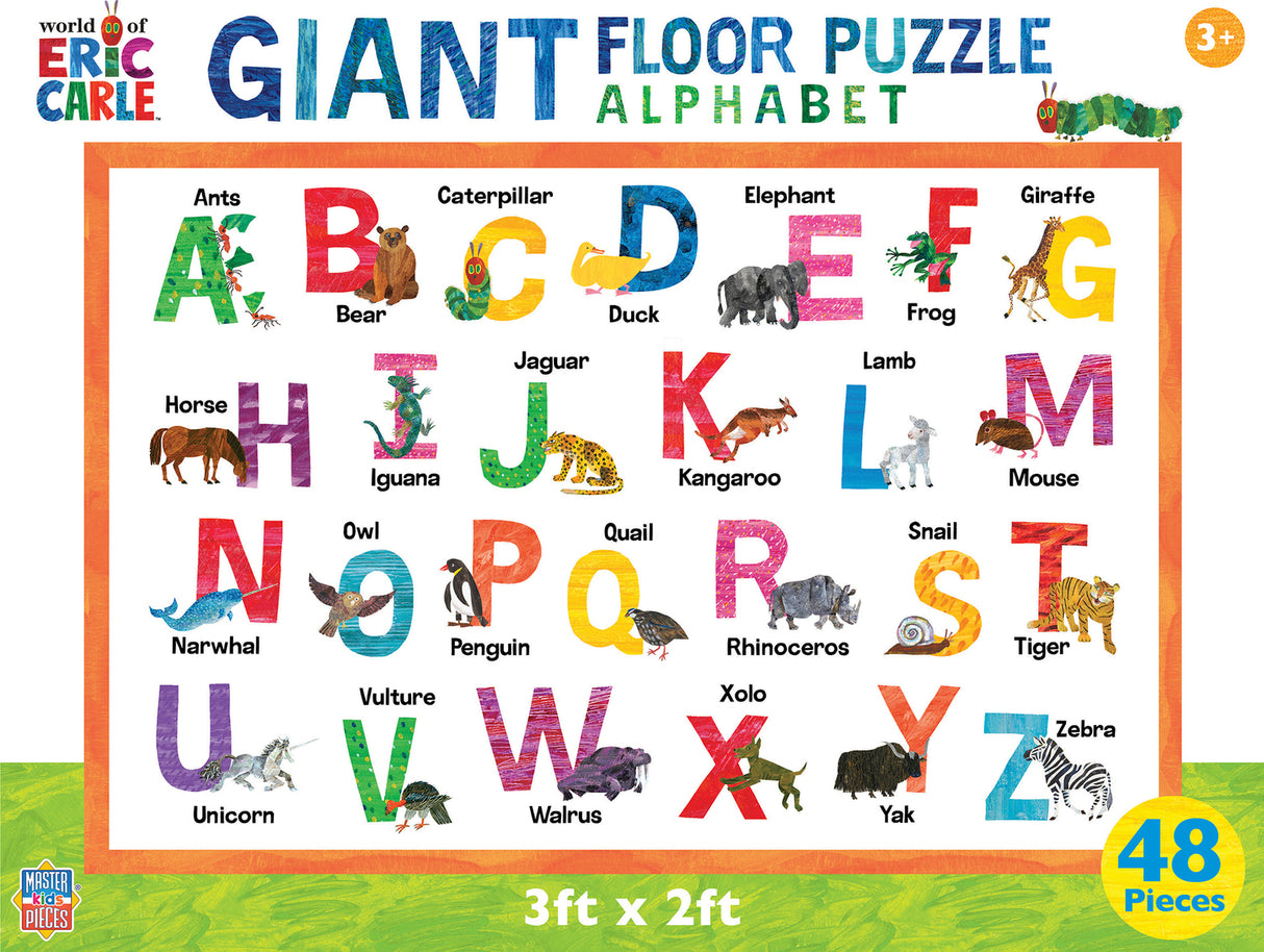 48 Piece Eric Carle Alphabet Floor Puzzle MasterPieces Puzzle Co.