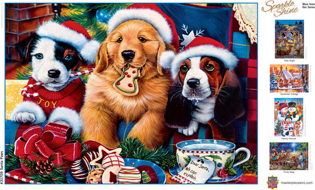 Holiday Glitter - Santa Paws 500 Piece Puzzle