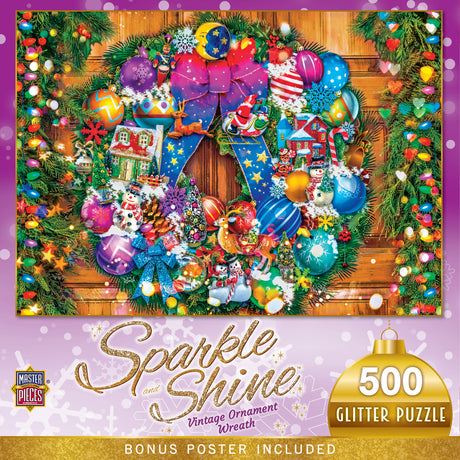 Holiday Glitter - Vintage Ornament Wreath 500 pc