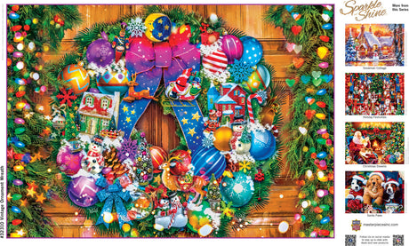 Holiday Glitter - Vintage Ornament Wreath 500 pc