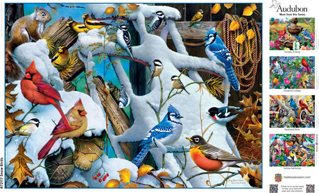 Audubon - Snow Birds 1000 Piece Puzzle