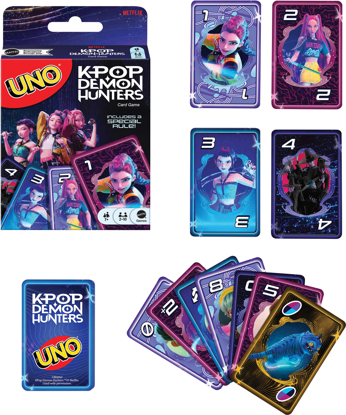  UNO KPop Demon Hunters Card Game for Kid, Adult & Family Nights with Movie-Inspired Deck