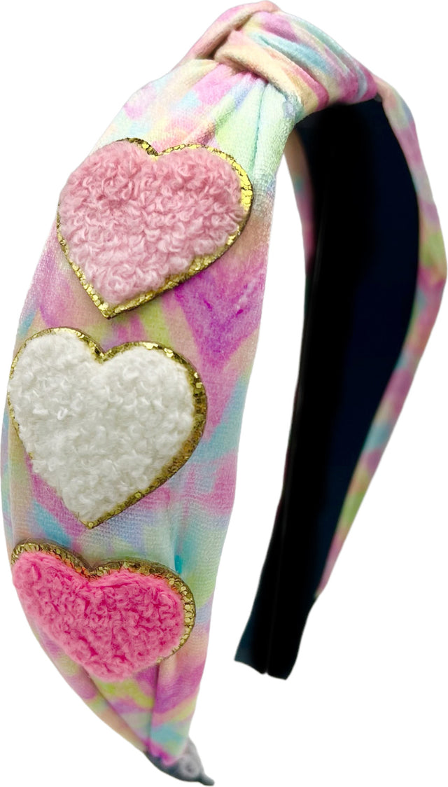 Varsity Heart Tie Dye Knot Headbands
