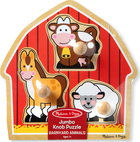 Barnyard Animals Jumbo Knob Puzzle - 3 Pieces