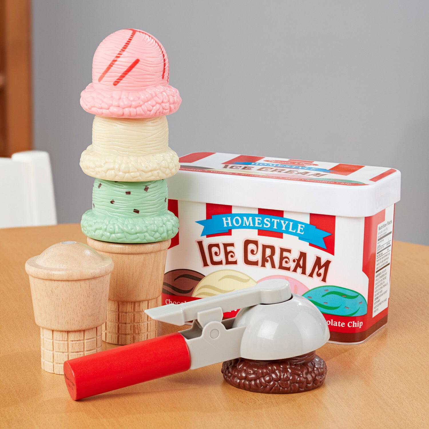 Ice Cream Scoop Set Play Food Pufferbellies Toys Books