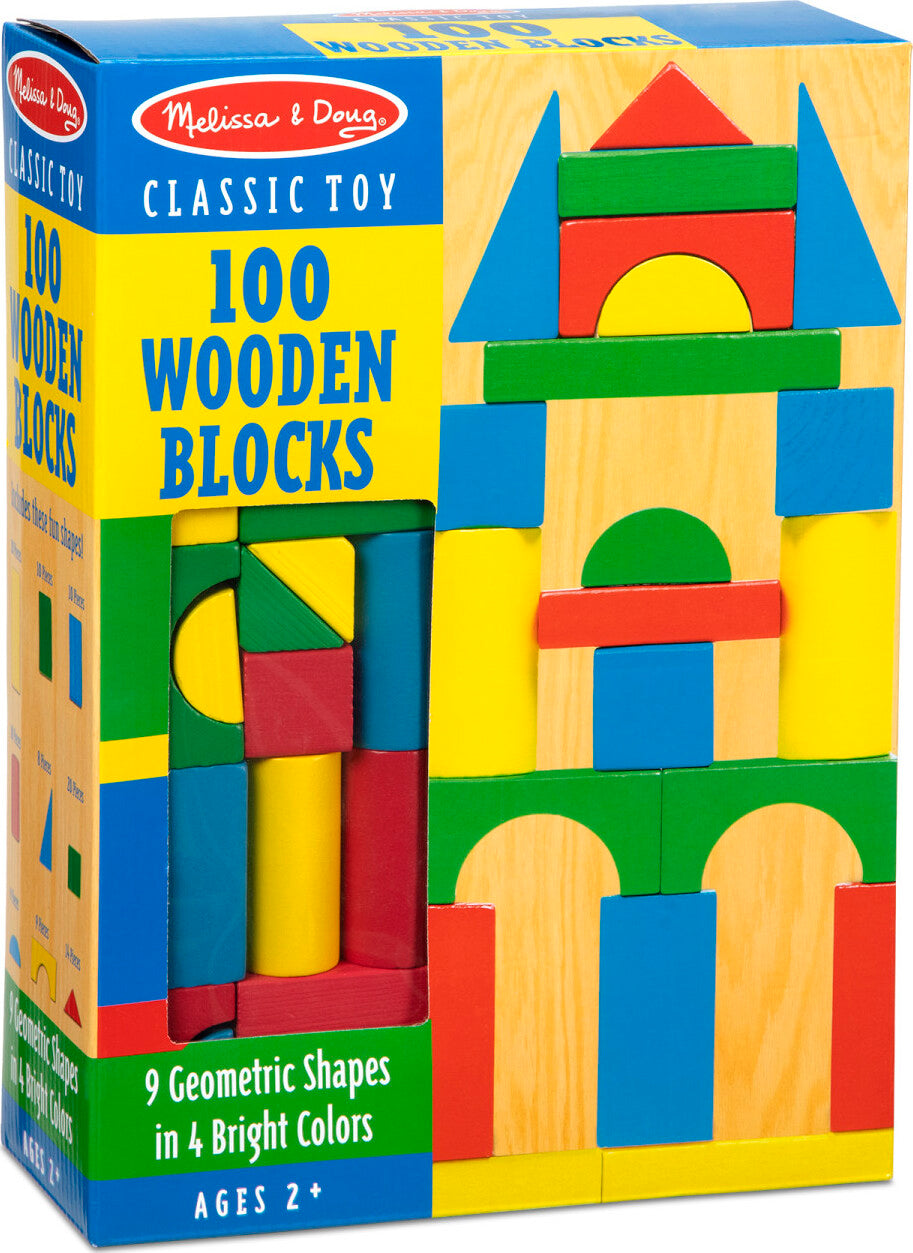 100 Piece Wooden Blocks Set