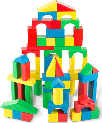 100 Piece Wooden Blocks Set