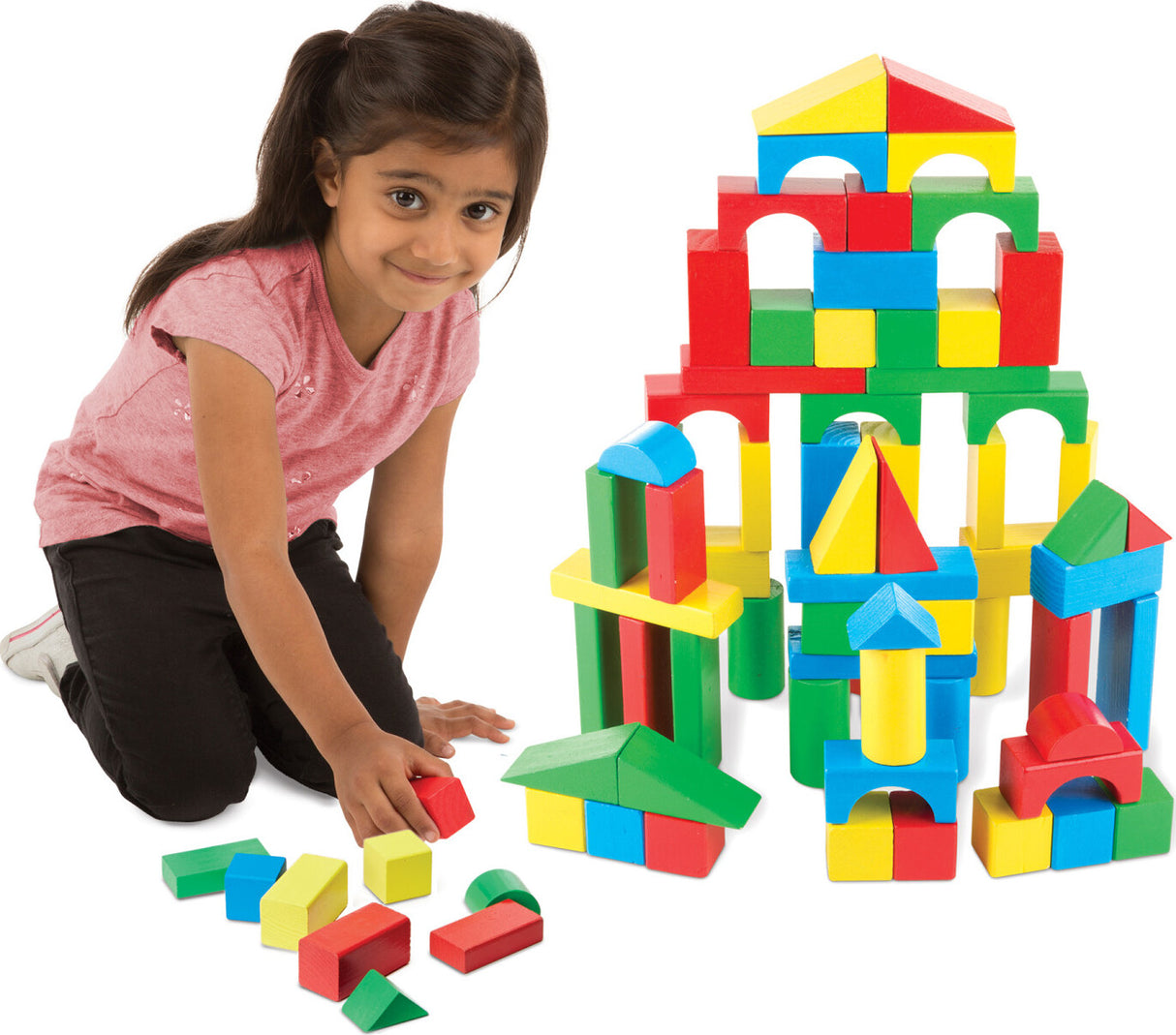 100 Piece Wooden Blocks Set