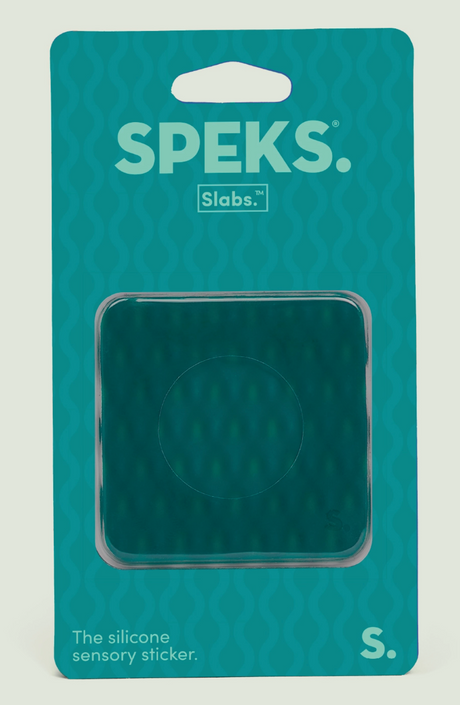 Speks Slabs Mesh Teal - Sensory Silicone Sticker