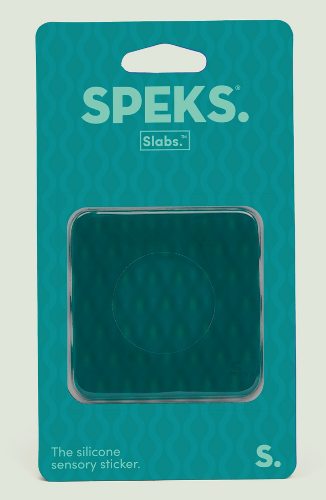 Speks Slabs Mesh Teal - Sensory Silicone Sticker