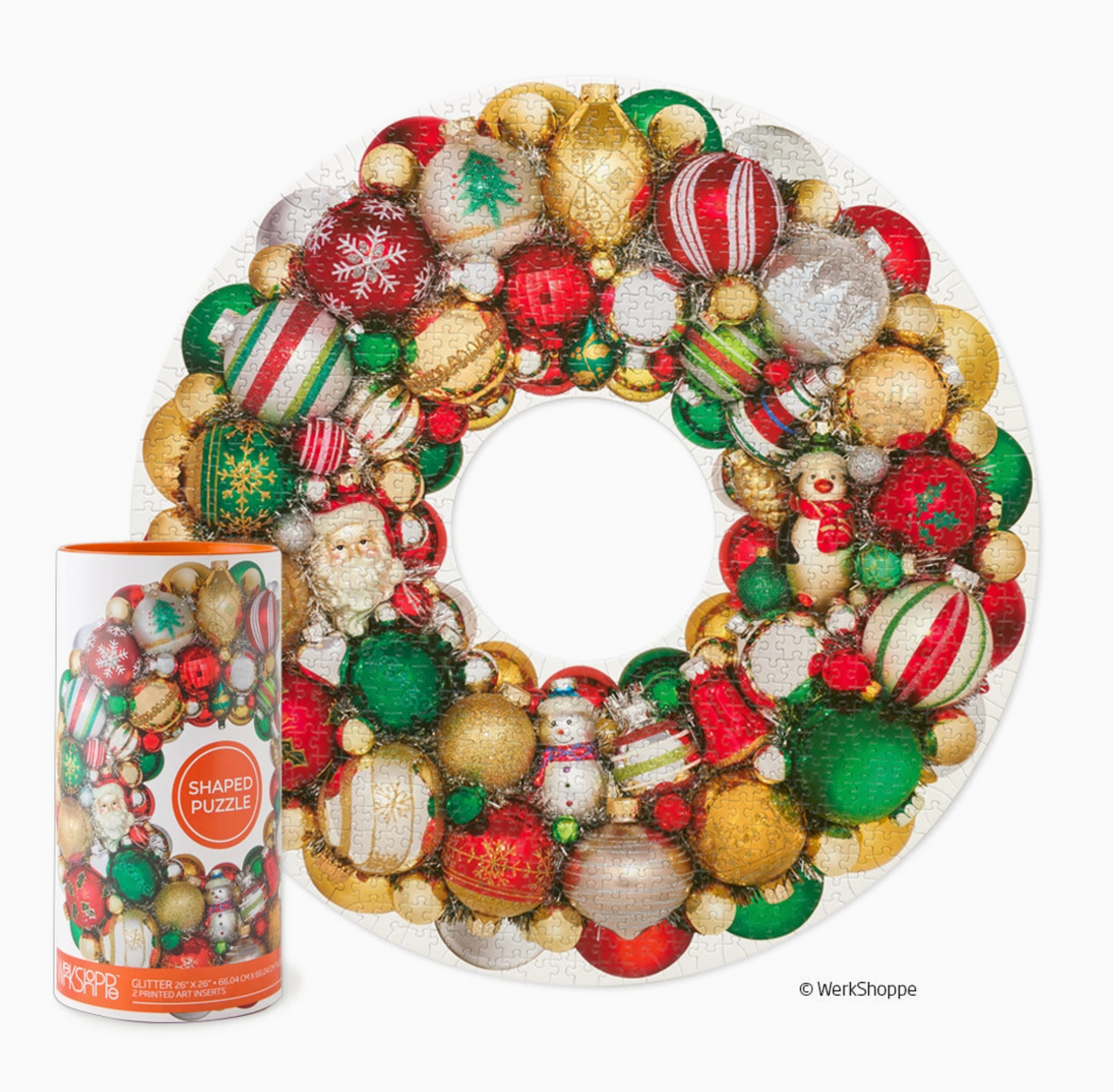 1000 Piece Shaped Puzzle, Ornament Wreath