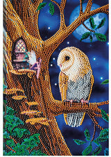 Crystal Art Notebook Kit, Owl and Fairy Tree