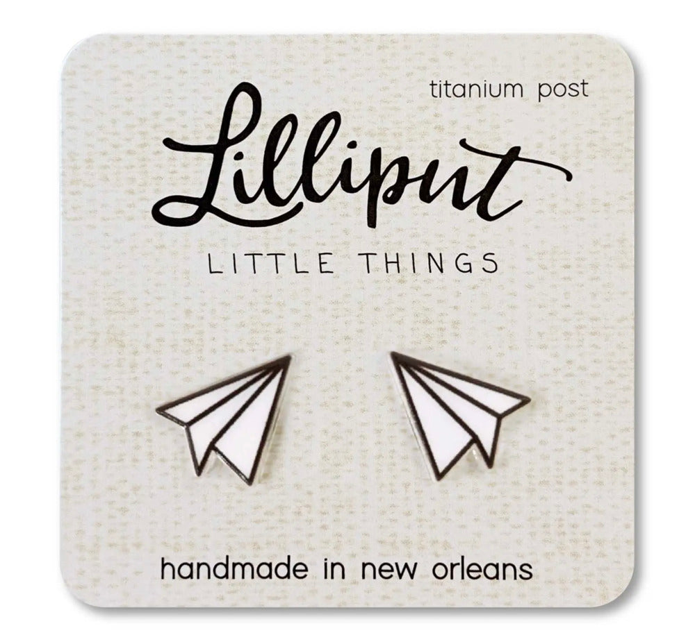 Paper Airplane Earrings