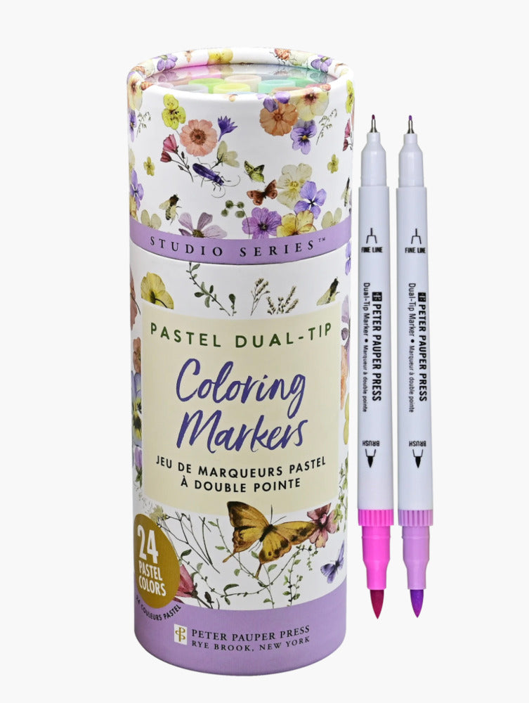Dual-Tip Pastel Markers (Set of 24)