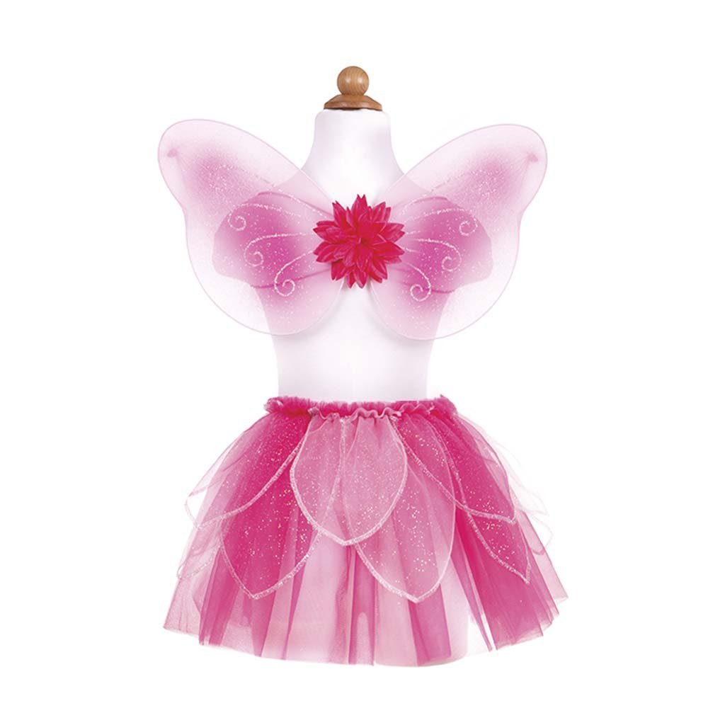 Bright Pink Tutu and Wings Set