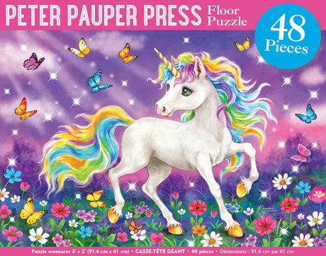 Unicorn World Kids' Floor Puzzle (48 Pieces) (36 inches wide x 24 inches high)