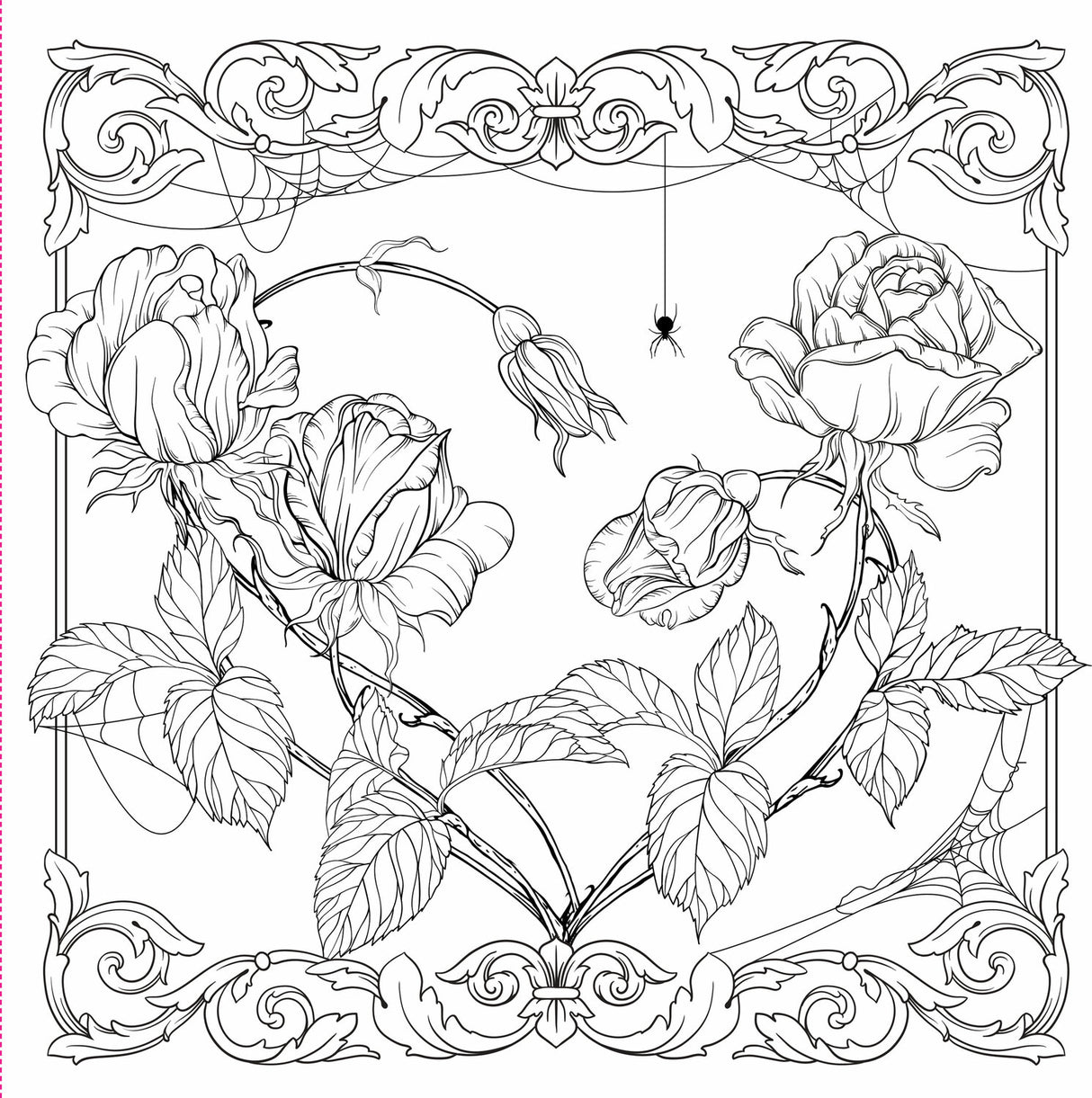 Goth Garden Adult Coloring Book (31 one-sided designs on thick paper)
