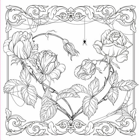 Goth Garden Adult Coloring Book (31 one-sided designs on thick paper)