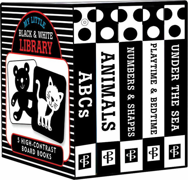 My Little Black and White Board Book Library - Set of 5 High Contrast Board Books