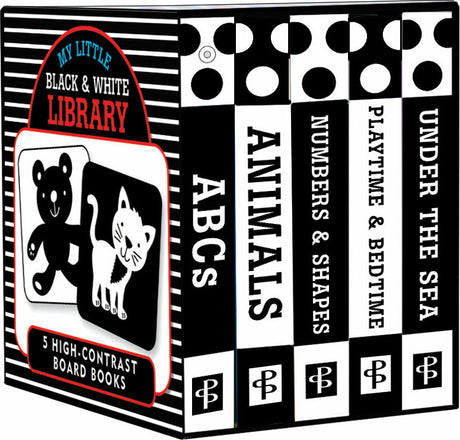 My Little Black and White Board Book Library - Set of 5 High Contrast Board Books