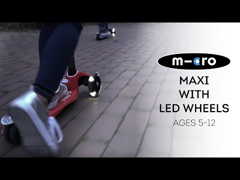 LED Wheels Micro Maxi Deluxe Scooter, Pink