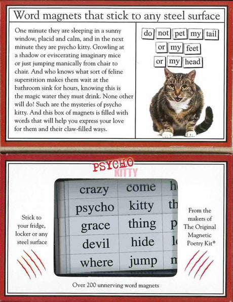 Magnetic Poetry - Psycho Kitty