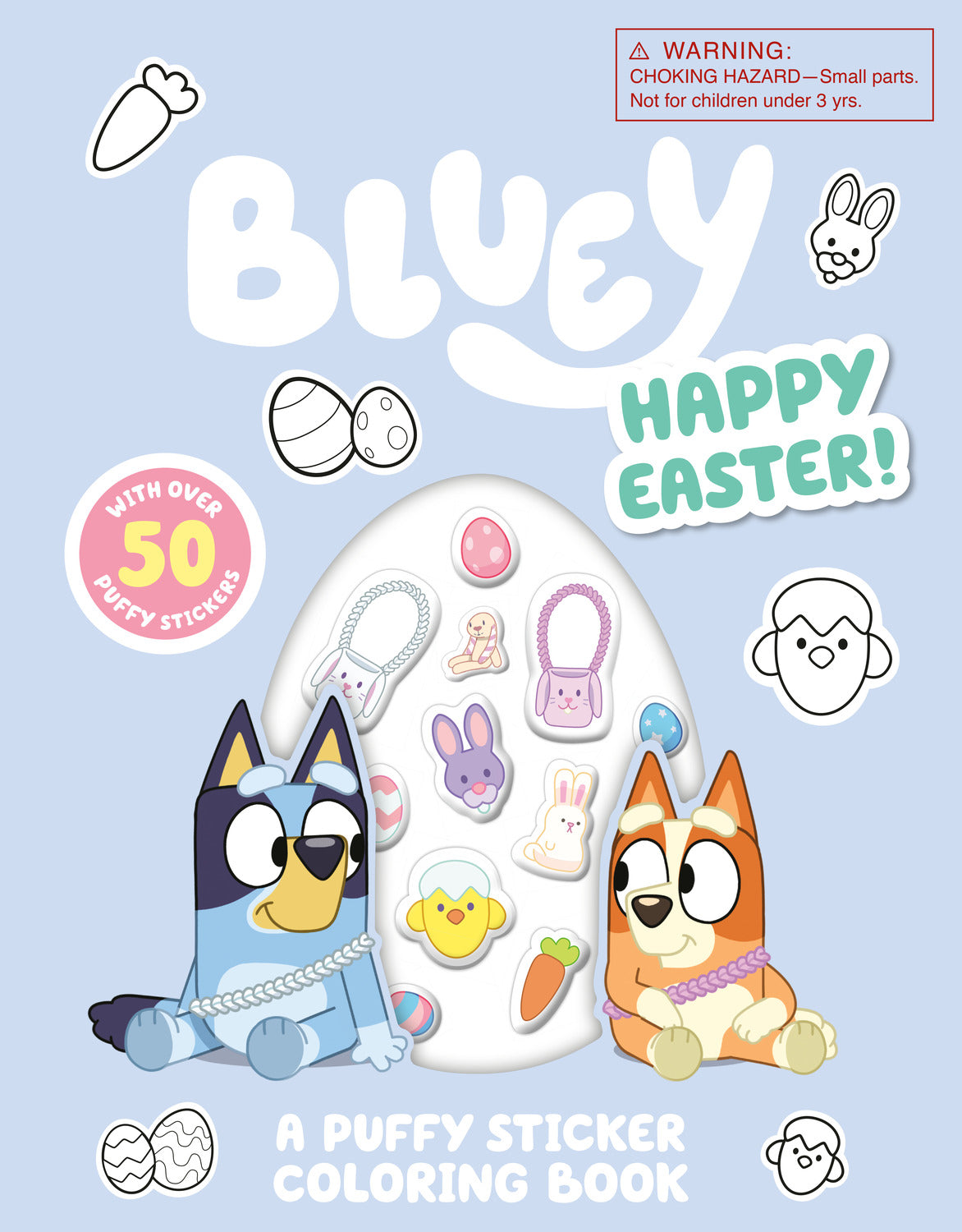 Bluey: Happy Easter! A Puffy Sticker Coloring Book: With Over 50 Puffy Stickers