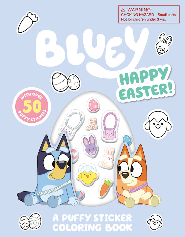 Bluey: Happy Easter! A Puffy Sticker Coloring Book: With Over 50 Puffy Stickers