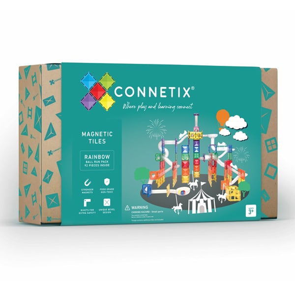 Connetix Rainbow Ball Run Pack - 92 Pieces