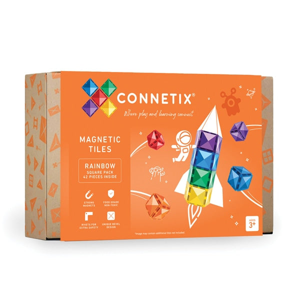 Connetix Rainbow Square Pack - 42 Pieces