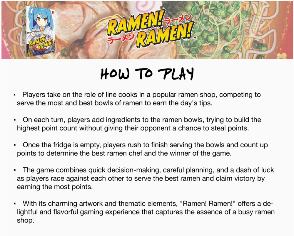 Ramen! Ramen! Card Game