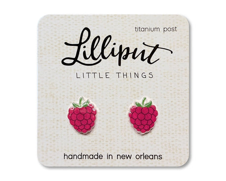 Raspberry Earrings Lilliput Little Things