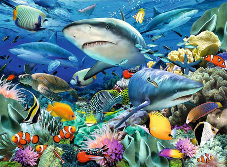 100 Piece Puzzle, Shark Reef