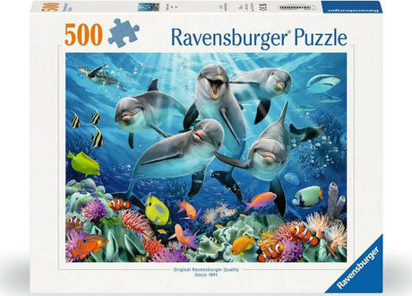 Dolphins in the Coral Reef (500 Piece Puzzle)