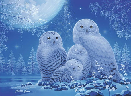 Glow in the Dark: Owls in the Moonlight Puzzle (500 pc)
