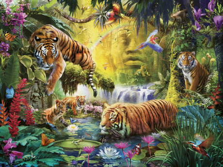 1500 Piece Puzzle, Tranquil Tigers