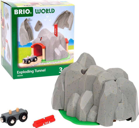 BRIO World Train Set Exploding Mountain Tunnel