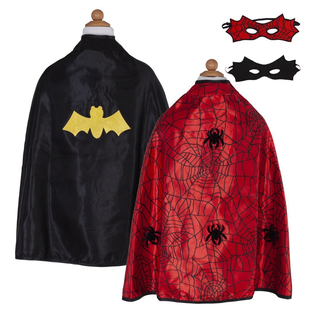 Spider/Bat Reversible Cape with Mask Size 3-4